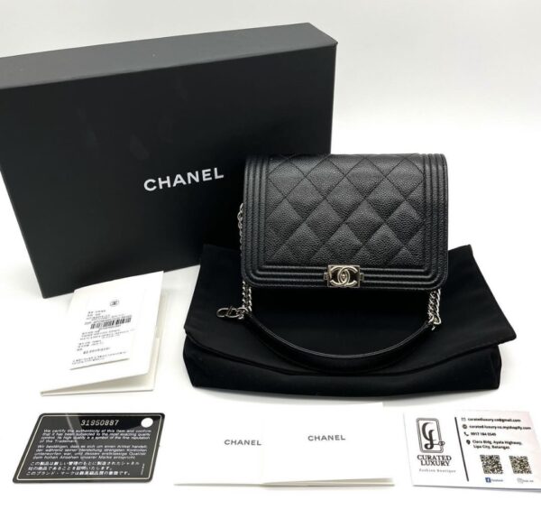 Chanel Mini Boy Caviar Woc