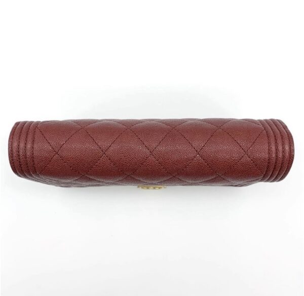 Chanel Boy Woc Caviar GHW (Maroon) - Image 6