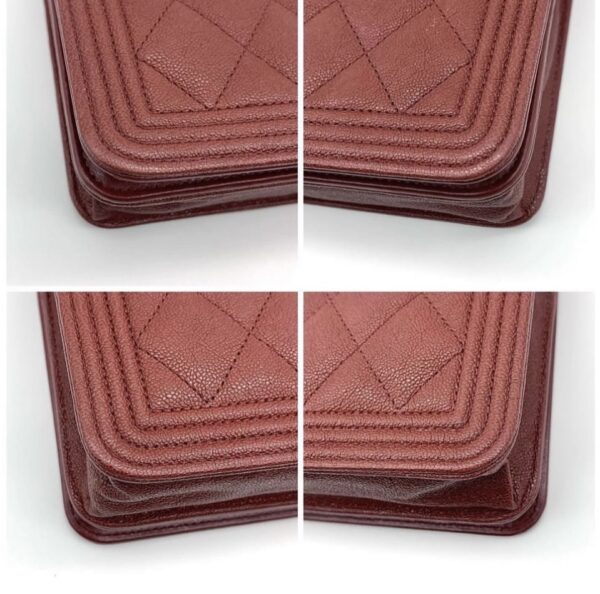 Chanel Boy Woc Caviar GHW (Maroon) - Image 9