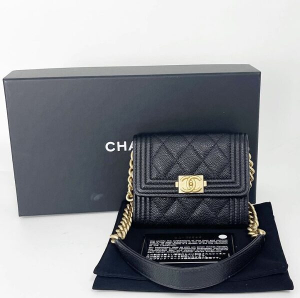 Chanel Mini Boy Woc GHW Black