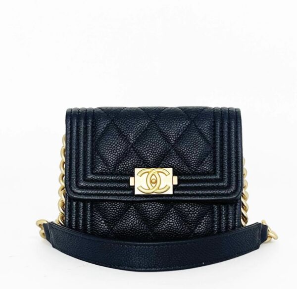 Chanel Mini Boy Woc GHW Black - Image 2