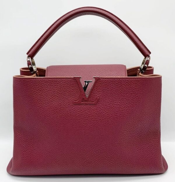 LV Capucines MM Taurillon (Maroon) - Image 2