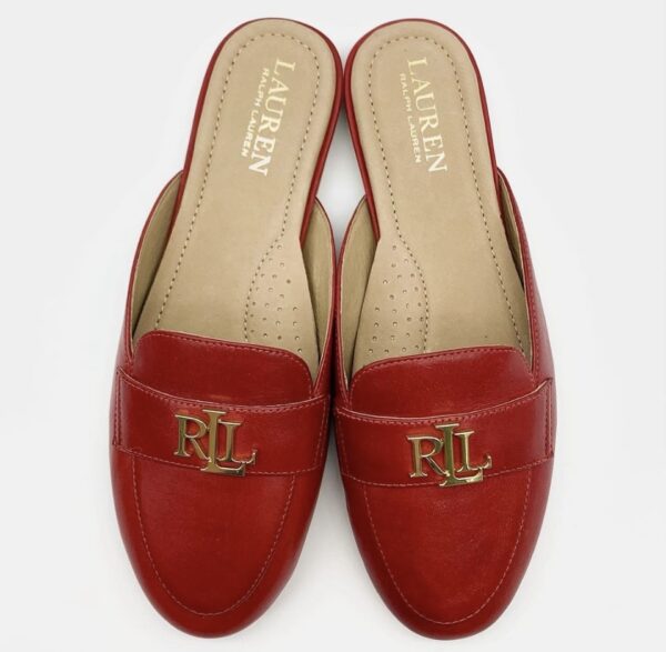 Brand New Ralph Lauren Mules 5.5B Red - Image 2