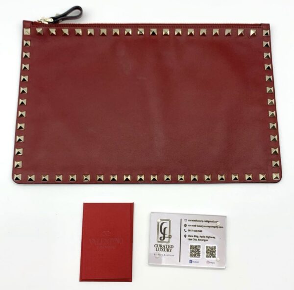 Valentino Clutch Bag Maroon