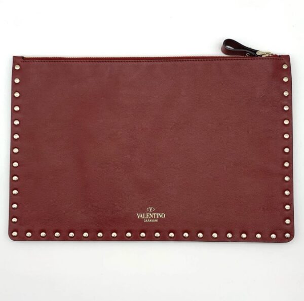 Valentino Clutch Bag Maroon - Image 3