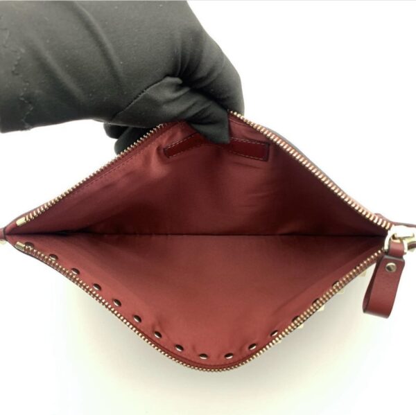 Valentino Clutch Bag Maroon - Image 4