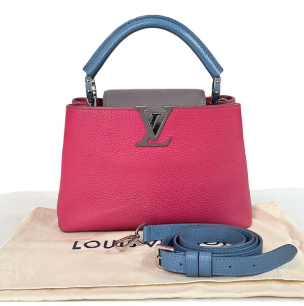 LV CAPUCINES BB PINK BLUE