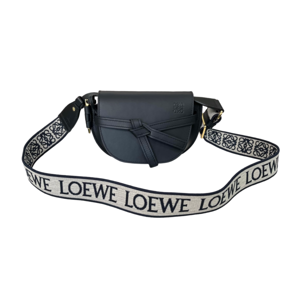 LOEWE MINI GATE LOGO STRAP BLACK - Image 3