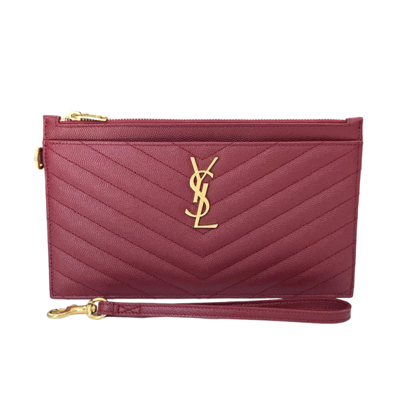 YSL BILL POUCH GHW MAROON
