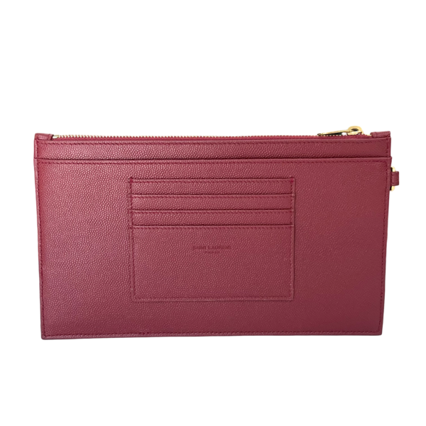 YSL BILL POUCH GHW MAROON - Image 3