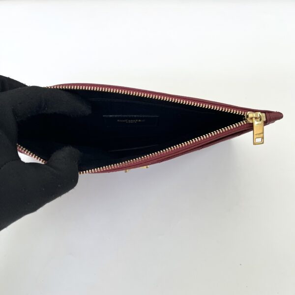 YSL BILL POUCH GHW MAROON - Image 5