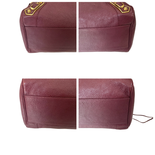 BALENCIAGA VELO METALLIC EDGE MAROON - Image 6