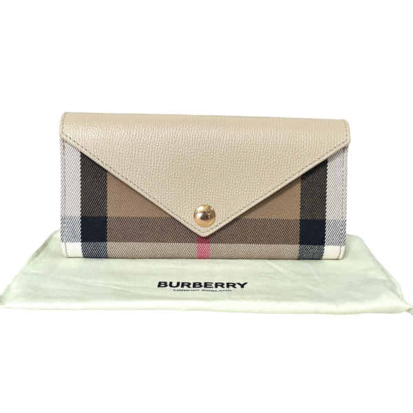 BNEW BURBERRY HALTON LIGHT BEIGE WALLET