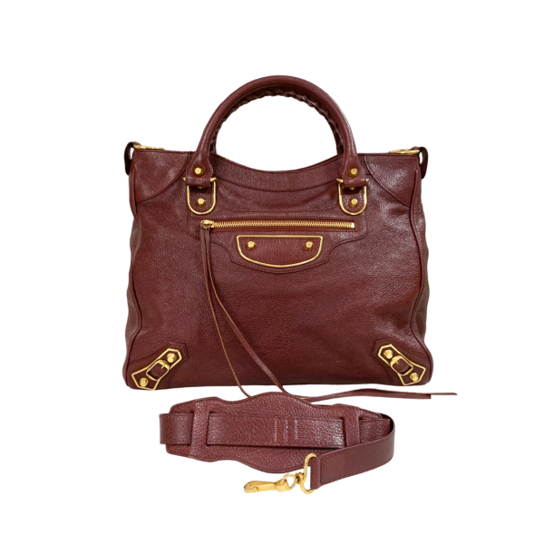 BALENCIAGA VELO METALLIC EDGE MAROON