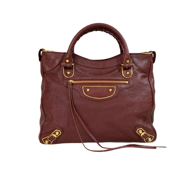 BALENCIAGA VELO METALLIC EDGE MAROON - Image 7