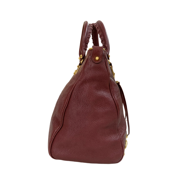 BALENCIAGA VELO METALLIC EDGE MAROON - Image 8
