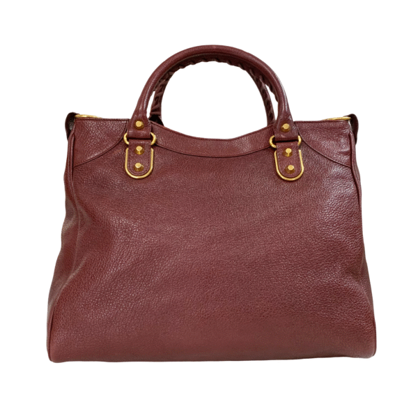 BALENCIAGA VELO METALLIC EDGE MAROON - Image 2