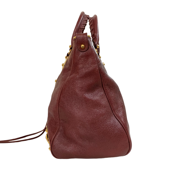 BALENCIAGA VELO METALLIC EDGE MAROON - Image 3