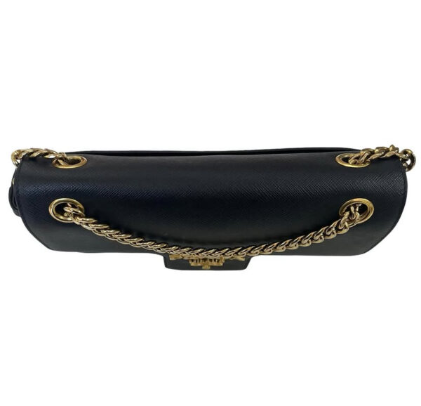 PRADA 1BD193 SAFFIANO FLAP BLACK - Image 5