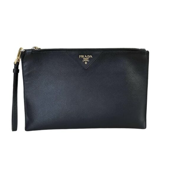 PRADA 2NH05V CLUTCH SAFFIANO METAL BLACK - Image 2
