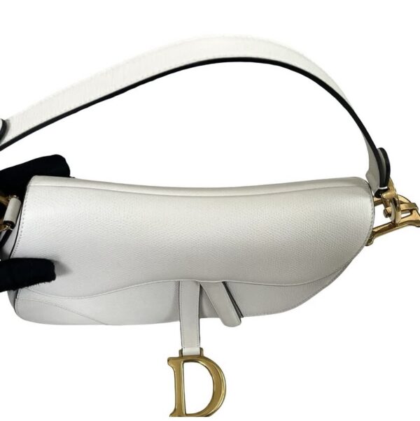 CHRISTIAN DIOR MEDIUM SADDLE WHITE - Image 5