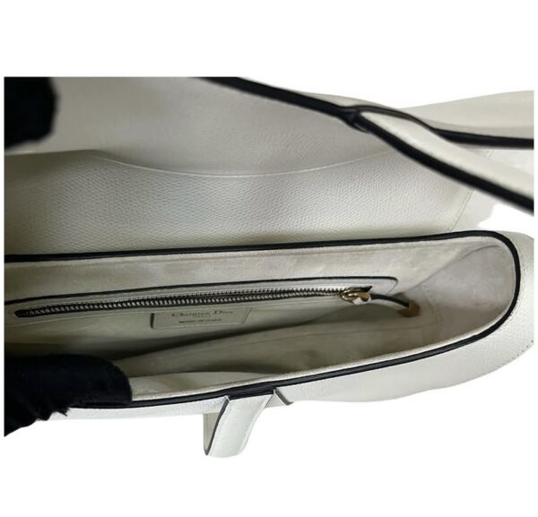 CHRISTIAN DIOR MEDIUM SADDLE WHITE - Image 3