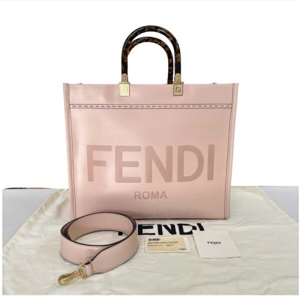 FENDI MEDIUM SUNSHINE TOTE ROSE PINK