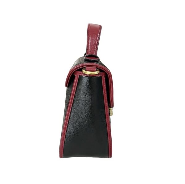 GUCCI MINI MARMONT TOP HANDLE BLACK RED - Image 8