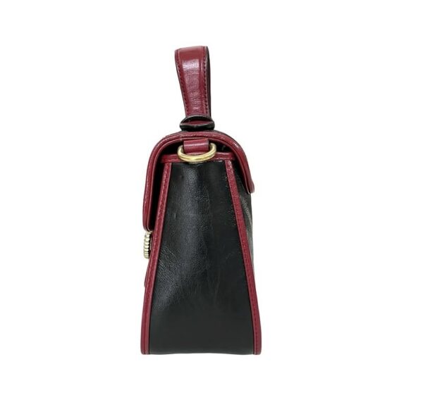 GUCCI MINI MARMONT TOP HANDLE BLACK RED - Image 6