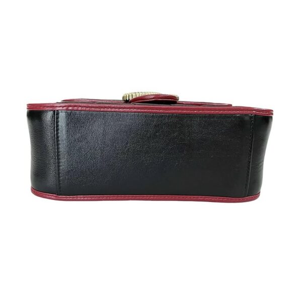 GUCCI MINI MARMONT TOP HANDLE BLACK RED - Image 4