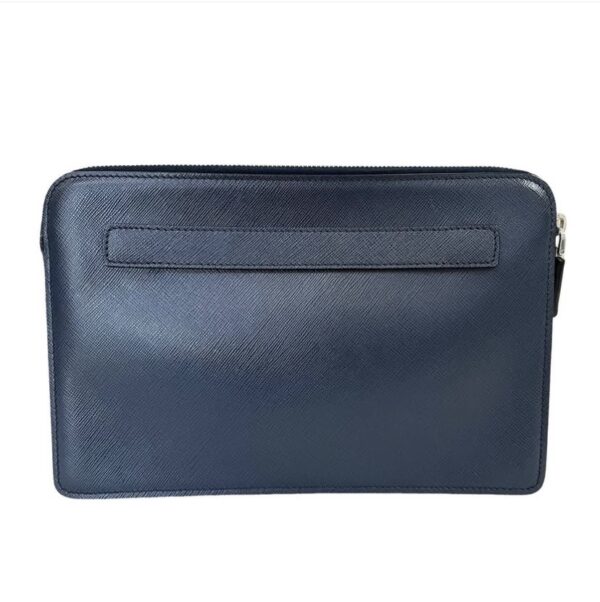 PRADA 2VF056 SAFFIANO CLUTCH NAVY BLUE - Image 7