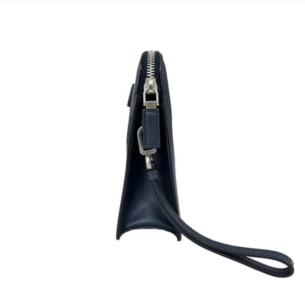 PRADA 2VF056 SAFFIANO CLUTCH NAVY BLUE - Image 6