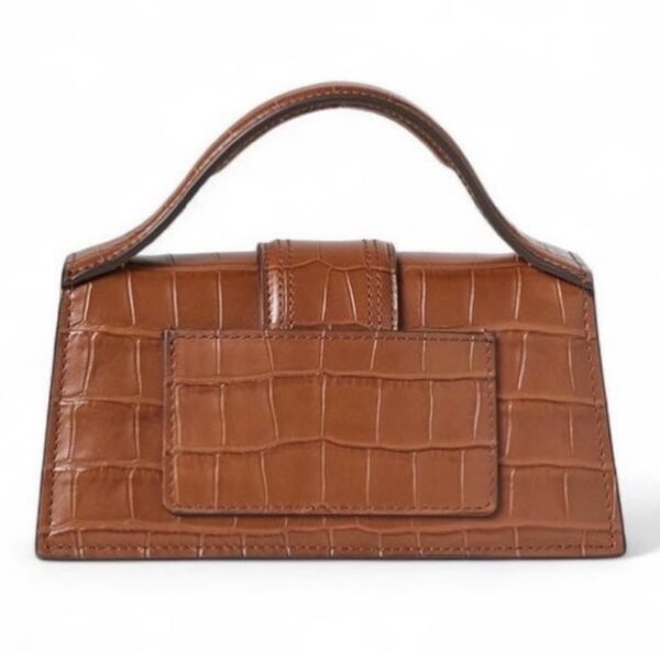 BNEW JACQUEMUS CROC EMBOSSED BAMBINO BROWN - Image 6