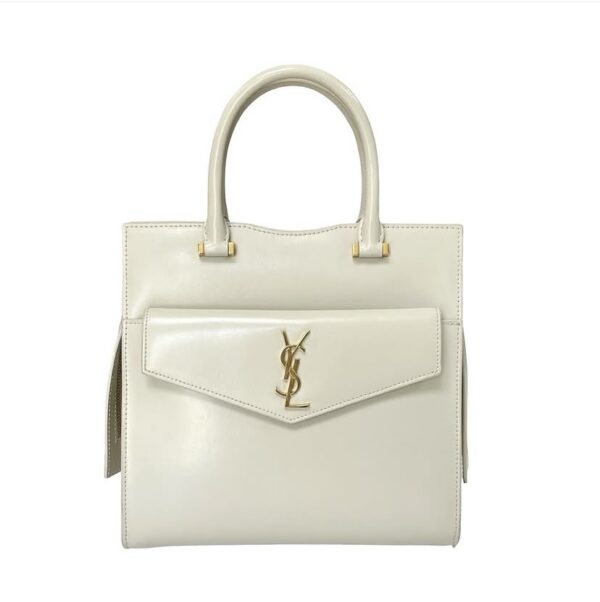 YSL SMALL UPTOWN TOTE WHITE - Image 9