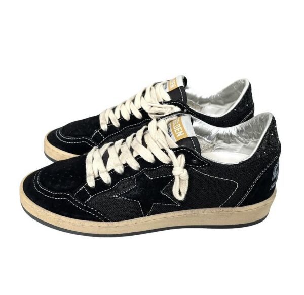 GOLDEN GOOSE BALL STAR D3 SUEDE & MESH LOW TOP SNEAKERS 36 BLACK - Image 8