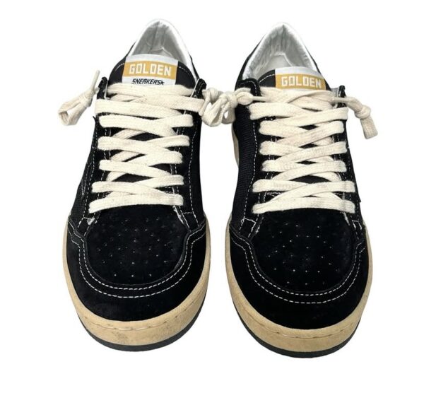 GOLDEN GOOSE BALL STAR D3 SUEDE & MESH LOW TOP SNEAKERS 36 BLACK - Image 6