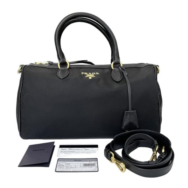 PRADA 1BB676 TESSUTO SOFT CALF BLACK