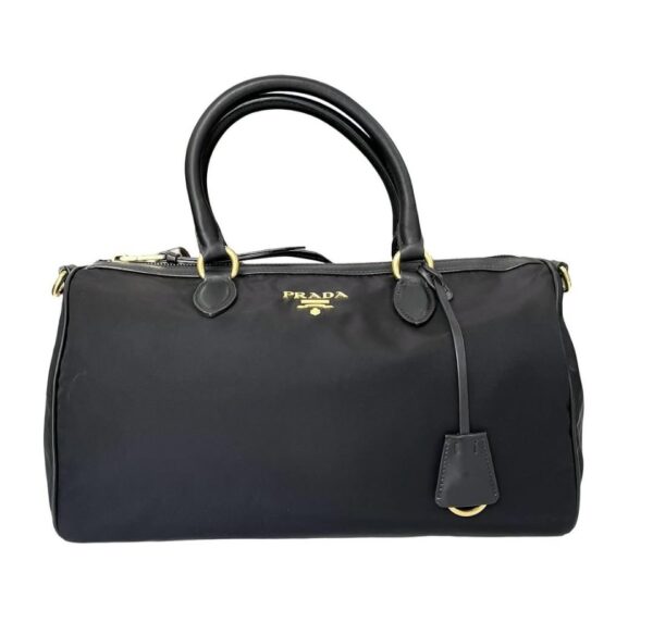 PRADA 1BB676 TESSUTO SOFT CALF BLACK - Image 3