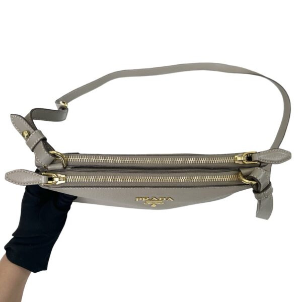 PRADA 1BH406 VITELLO DAINO CROSSBODY BAG GRAY - Image 8