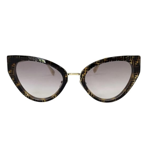 FENDI SUNGLASS BAGUETTE ACETATE HAVANA GOLD - Image 3