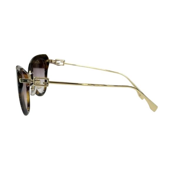 FENDI SUNGLASS BAGUETTE ACETATE HAVANA GOLD - Image 7