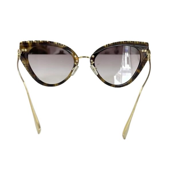 FENDI SUNGLASS BAGUETTE ACETATE HAVANA GOLD - Image 4