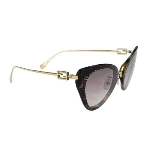 FENDI SUNGLASS BAGUETTE ACETATE HAVANA GOLD - Image 6