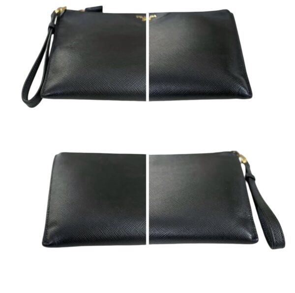 PRADA 2NH05V CLUTCH SAFFIANO METAL BLACK - Image 8