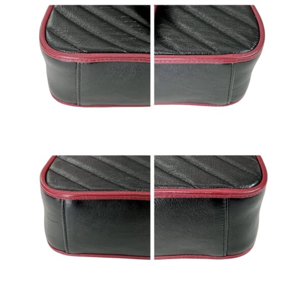 GUCCI MINI MARMONT TOP HANDLE BLACK RED - Image 2