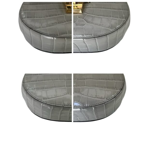 CHLOE CROC EMBOSSED MINI DREW GHW GRAY - Image 3