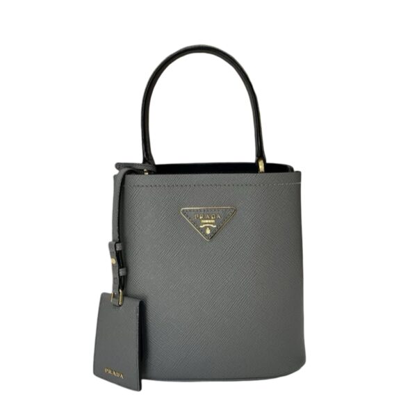 PRADA 1BA217 SAFFIANO PANIER GRAY - Image 2