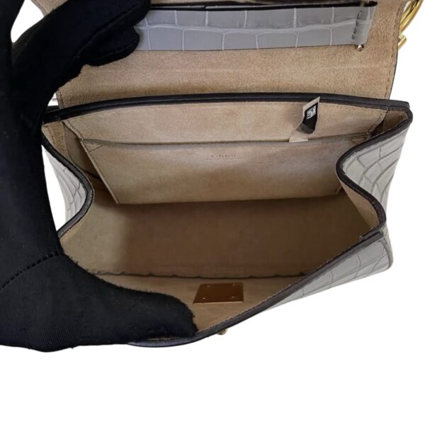 CHLOE CROC EMBOSSED MINI DREW GHW GRAY - Image 2