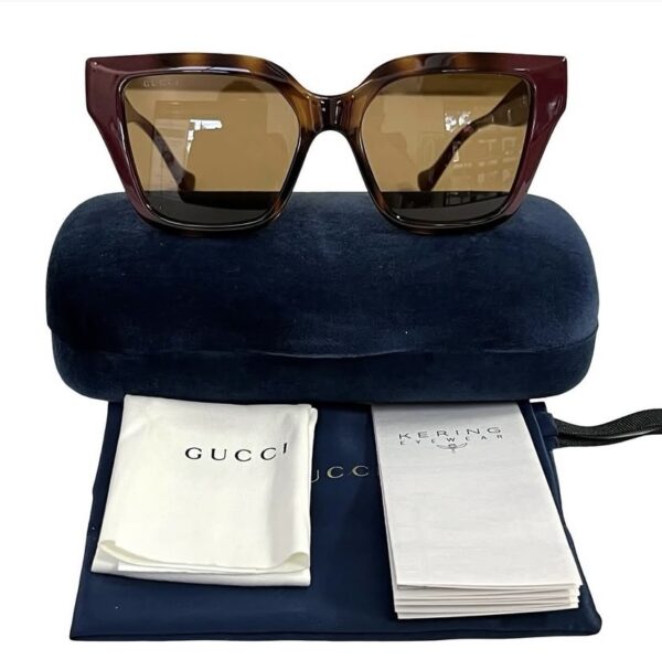 BNEW GUCCI BURGUNDY TORTOISE