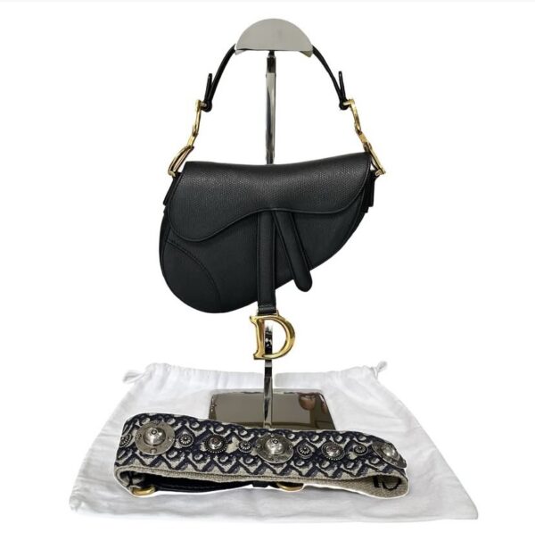 CHRISTIAN DIOR MINI SADDLE BLACK